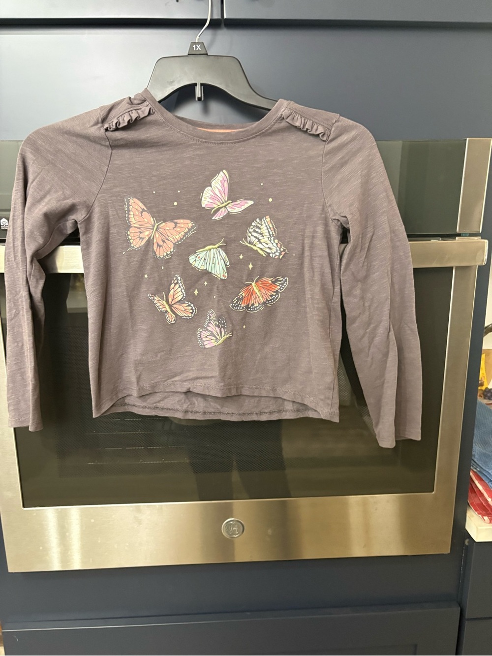 Haute Hippie Kids Butterfly Graphic Long Sleeve Tee Size 10-12